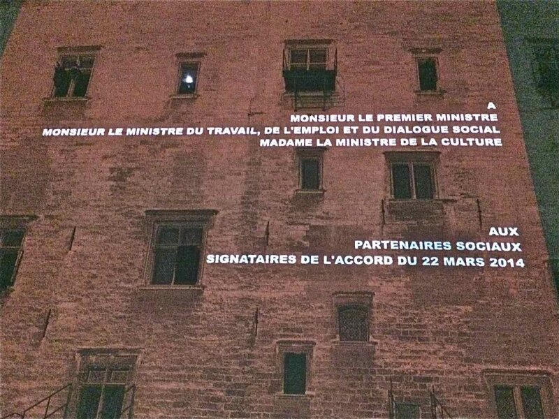 Avignon 2014 - Projection Cour d’honneur