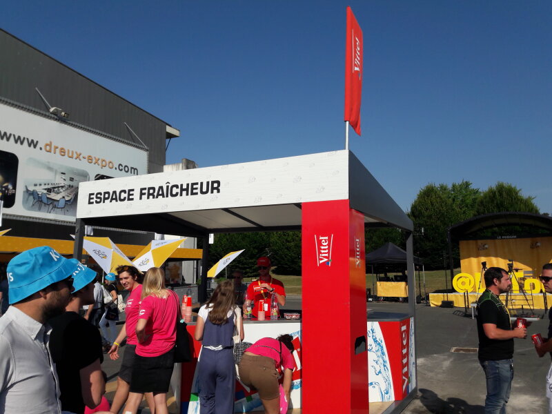 Tour de France : Espace Fraîcheur au Village Départ à Dreux, le 14/07/2018