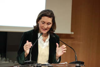 Amélie Oudéa-Castéra, présidente du CNOSF, à Think Sport CIC 2025