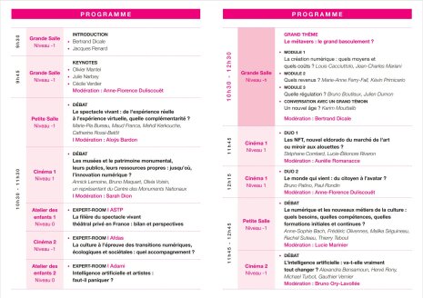 Think Culture 2023 : le programme de la matinée. - © D.R.