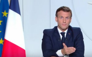 Emmanuel Macron lors de son allocution