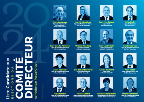 Fédération Française de Golf : le comité directeur 2020-2024