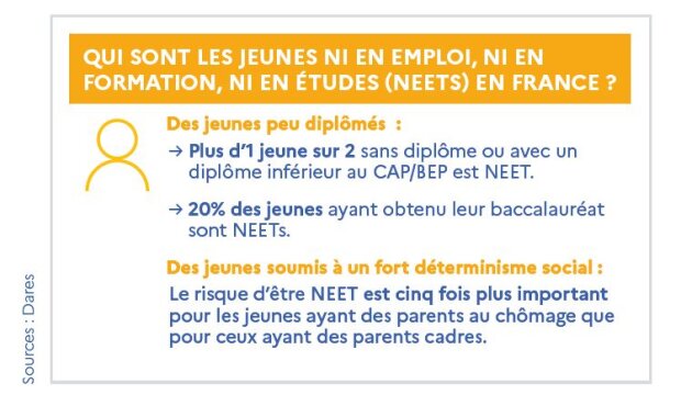 NEET : étude du phénomène en France (source : DARES) - © D.R.