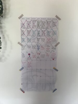 Le calendrier de confinement de la contributrice Lili Sohn.