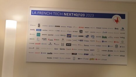 A l’entrée du bureau de Jean-Noël Barrot à Bercy : les start-ups lauréates French Tech 40/120 édition 2023, représentant 47 800 emplois directs dans le monde (dont 31 400 en France) - © D.R.