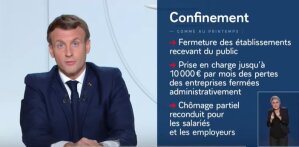 Reconfinement : quelques éléments de présentation d’Emmanuel Macron pour les entreprises