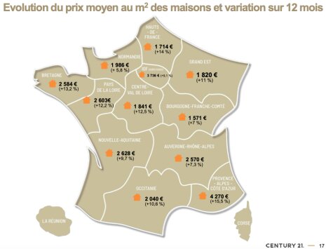 La hausse des prix des maisons en France s’est établie à 10,7 % - © D.R.