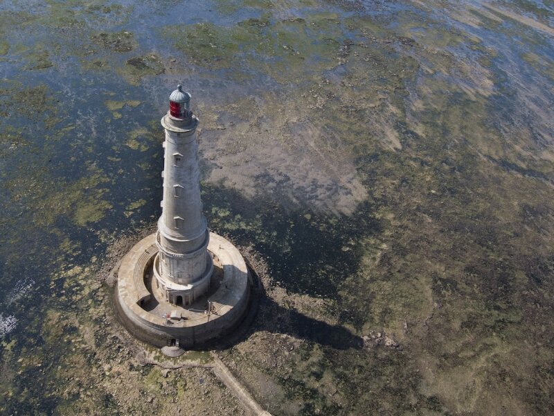 Photo aérienne par cerf-volant du phare de Cordouan