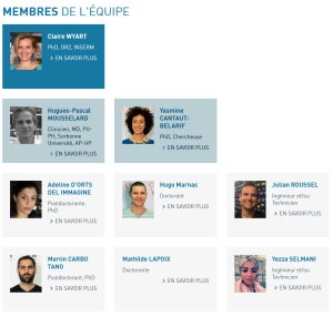 Claire Wyart et son équipe spécialisée dans la neurosciences moléculaires et cellulaire - © ICM
