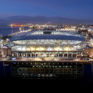 Everton's future stadium, to be inaugurated for the start of the 2025-26 season