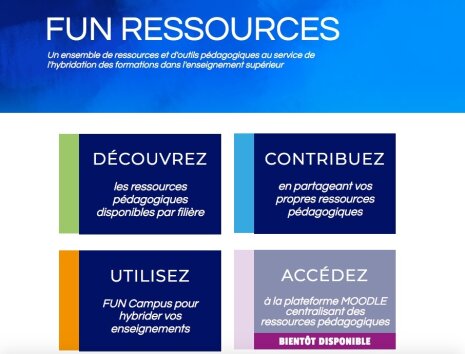 Fun-ressource réunit quatre plateformes - © FUN-ressources
