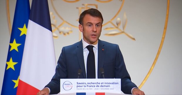 Emmanuel Macron lors de son discours sur l’avenir de la recherche française - © D.R.