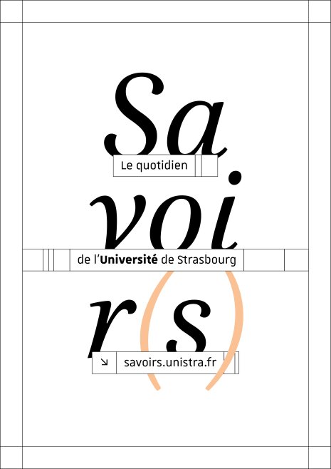 Le système graphique de l’Unistra a été conçu par une chercheuse et le designer Ruedi Baur - © Savoir(s)