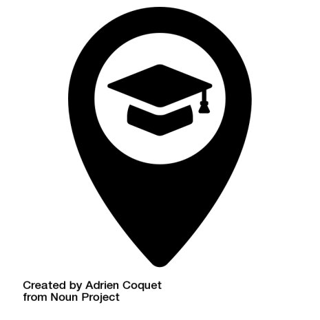 Les campus connectés sont très cités. - © Campus by Adrien Coquet from the Noun Project