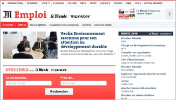 Monster et Le Monde s’allient pour toucher les cadres - D.R.