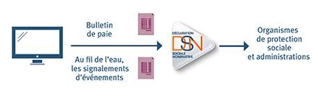 DSN : processus de transfert des données - © http://www.dsn-info.fr/