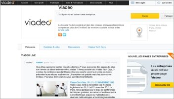 Pages Entreprises Viadeo : de nouvelles fonctionnalités - D.R.