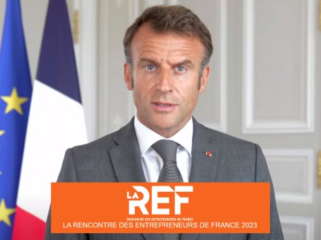 REF 2023 : Emmanuel Macron dans une vidéo diffusée en différé - © D.R.