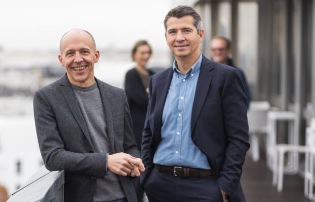 Jérôme Armbruster et François Leverger, président et directeur général de HelloWork - © Laurent Guizard