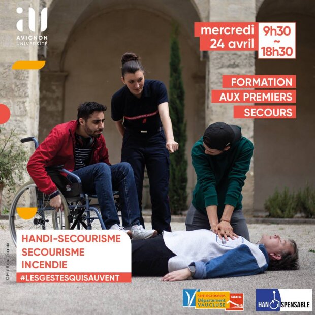 Avignon Université propose une formation handi-secourisme à ses étudiants et personnels
