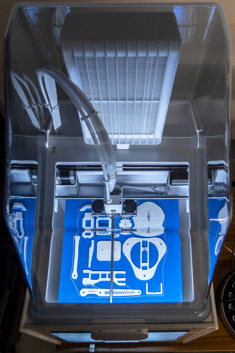 Le travail de l’imprimante 3D présenté dans l’exposition Archéa’lab.  - © Archéa