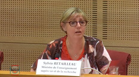 Sylvie Retailleau lors de son audition par le Sénat, le 20 juillet 2022 - © Sénat