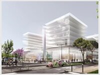 ©  éalisation de la gare d'Aulnay-sous-Bois (Seine-Saint-Denis) imaginée sur la ligne 16 par l'agence Beckmann-N'Thépé ©  SociSociété du Grand Paris/Beckmann-N'Thépé Architectes